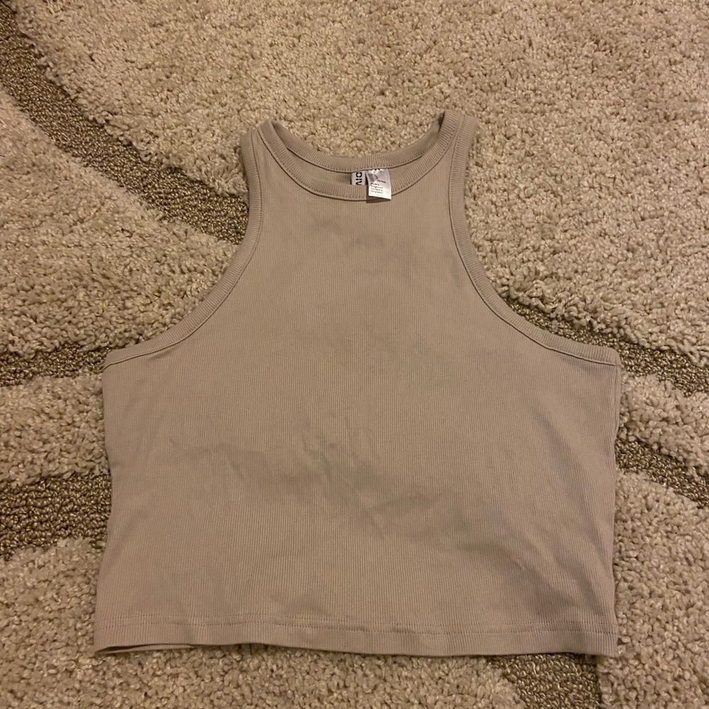 H&M high neck beige tank top